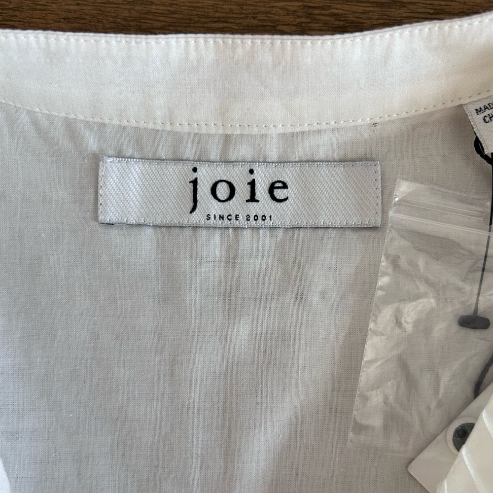 JOIE Vesta Pintucked Cottonvoile Blouse long sleeve minimalist preppy Feminine - Picture 9 of 15